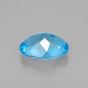 Topázio azul natural 2,18ct, corte oval, VVS