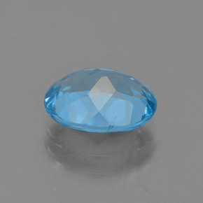 Topázio azul natural 2,26ct, corte oval, VVS