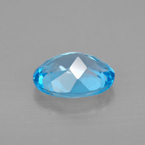 Topázio azul suíço natural 2,21ct, corte oval, VS