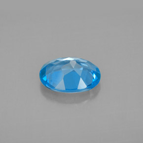 Topázio azul natural 2,13ct, corte oval, VVS