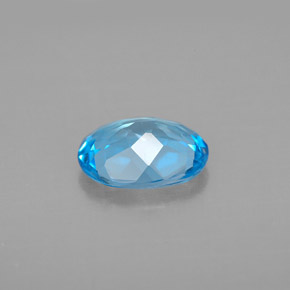 Topázio azul natural 1,91ct, corte oval, VS