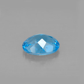 Topázio azul natural 2,22ct, corte oval, VVS-VS