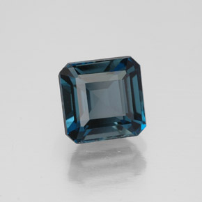Topázio azul natural 1,91ct, corte esmeralda, VVS