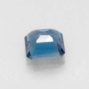 Topázio azul natural 1,62ct, corte esmeralda, VVS