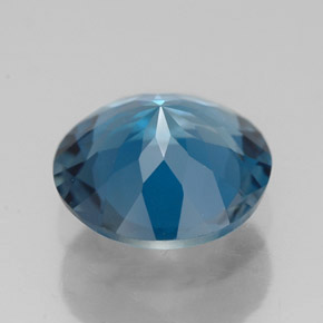 Topázio azul natural 2,71ct, corte redondo, VVS