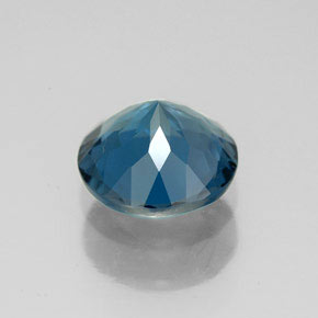 Topázio azul natural 2,91ct, corte redondo, VS
