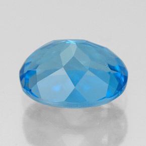 Topázio azul natural 2,57ct, corte oval, VVS