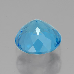 Topázio azul natural 2,59ct, corte redondo, VVS