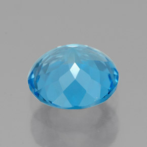 Topázio azul natural 2,31ct, corte redondo, VVS