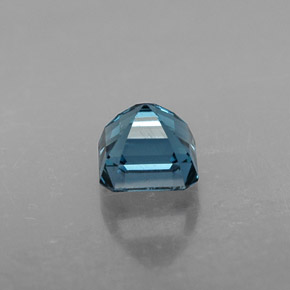 Topázio azul natural 1,12ct, corte esmeralda, VS