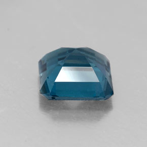 Topázio azul natural 1,98ct, corte esmeralda, VS