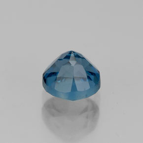 Topázio azul natural 0,81ct, corte redondo, VVS-VS