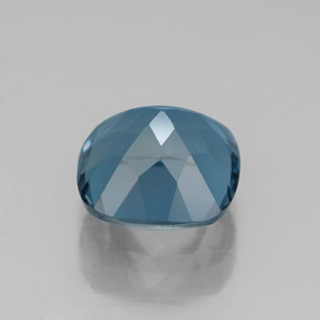 Topázio azul natural 2,77ct, almofada cortada, VVS-VS