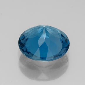 Topázio azul natural 2,70ct, corte redondo, VS-SI