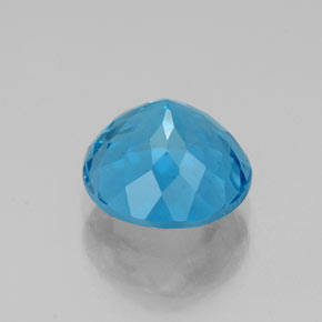 Topázio azul natural 2,28ct, corte redondo, VVS-VS