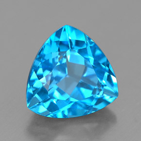 Topázio azul natural 2,85ct, trillion, VVS