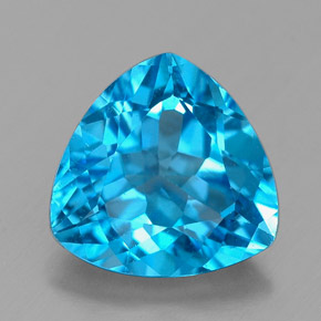 Topázio azul natural 2,65ct, trillion, VVS
