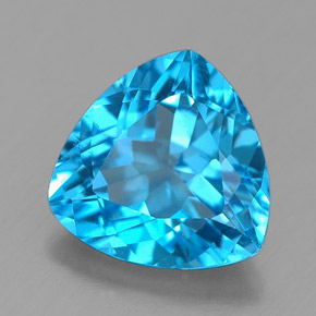 Topázio azul natural 2,65ct, trillion, VVS