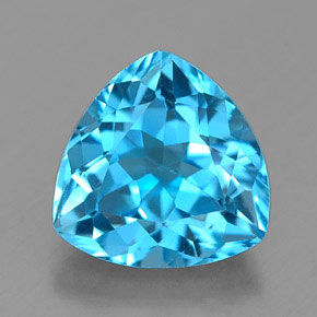 Topázio azul natural 2,86ct, trillion, VVS
