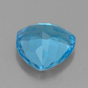 Topázio azul natural 2,86ct, trillion, VVS