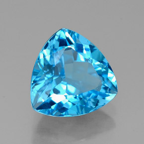 Topázio azul natural 2,67ct, trillion, VVS