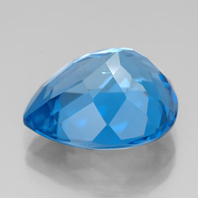 Topázio azul natural 11,24ct, formato de pêra, VS