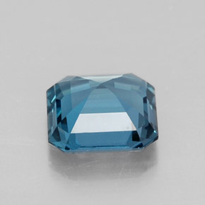 Topázio azul natural 1,77ct, corte esmeralda, VVS-VS