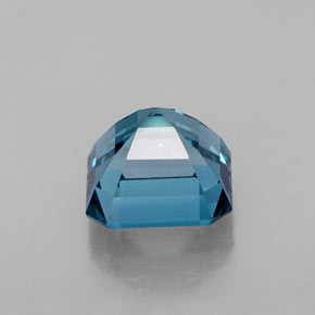 Topázio azul natural 2,47ct, corte esmeralda, VS