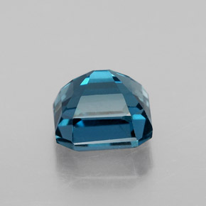 Topázio azul natural 2,63ct, corte esmeralda, VS