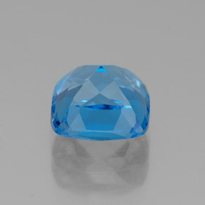 Topázio azul natural 2,25ct, almofada cortada, VVS