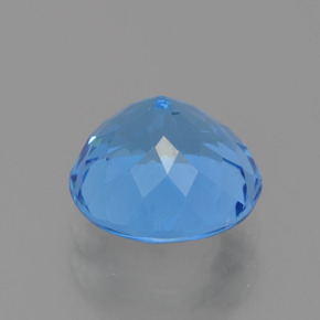 Topázio azul natural 2,78ct, corte redondo, VS