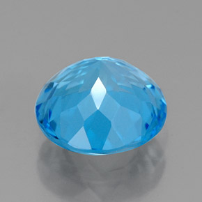 Topázio azul natural 2,31ct, corte redondo, VVS-VS