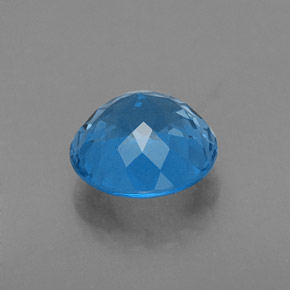 Topázio azul natural 2,47ct, corte redondo, VS