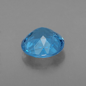 Topázio azul natural 2,33ct, corte redondo, VS