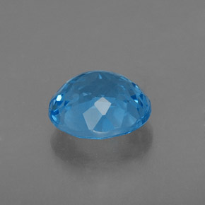 Topázio azul natural 2,42ct, corte redondo, VVS