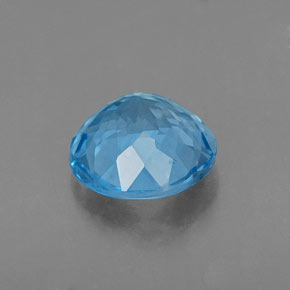 Topázio azul natural 2,21ct, corte redondo, VVS