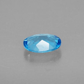 Topázio azul natural 1,48ct, corte oval, VVS-VS