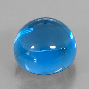 Topázio azul natural 11,09ct, corte redondo, transparente