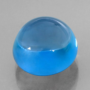 Topázio azul natural 15,31ct, corte redondo, transparente