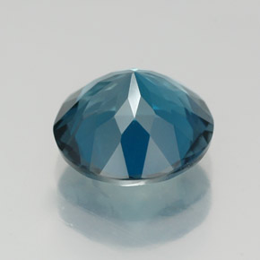 Topázio azul natural 3,11ct, corte redondo, VVS