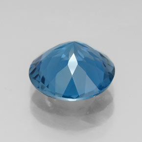Topázio azul natural 2,75ct, corte redondo, VVS