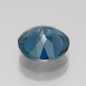 Topázio azul natural 2,79ct, corte redondo, VVS