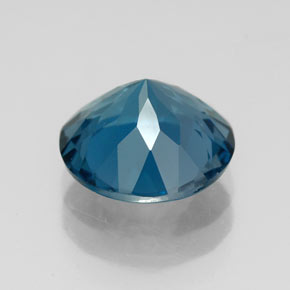 Topázio azul natural 2,87ct, corte redondo, VVS