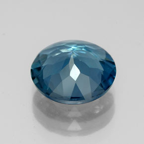 Topázio azul natural 2,59ct, corte redondo, VVS