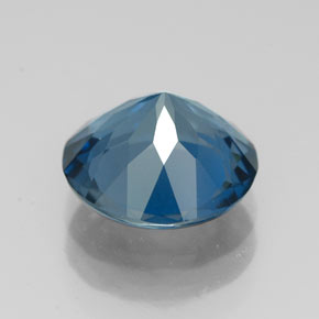 Topázio azul natural 2,93ct, corte redondo, VVS