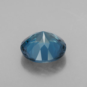 Topázio azul natural 3,21ct, corte redondo, VS