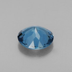 Topázio azul natural 2,46ct, corte redondo, VS
