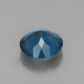 Topázio azul natural 2,96ct, corte redondo, VS