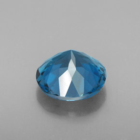 Topázio azul natural 2,87ct, corte redondo, VVS-VS