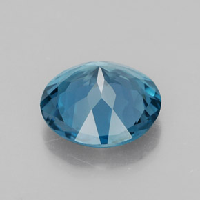 Topázio azul natural 2,54ct, corte redondo, VVS-VS
